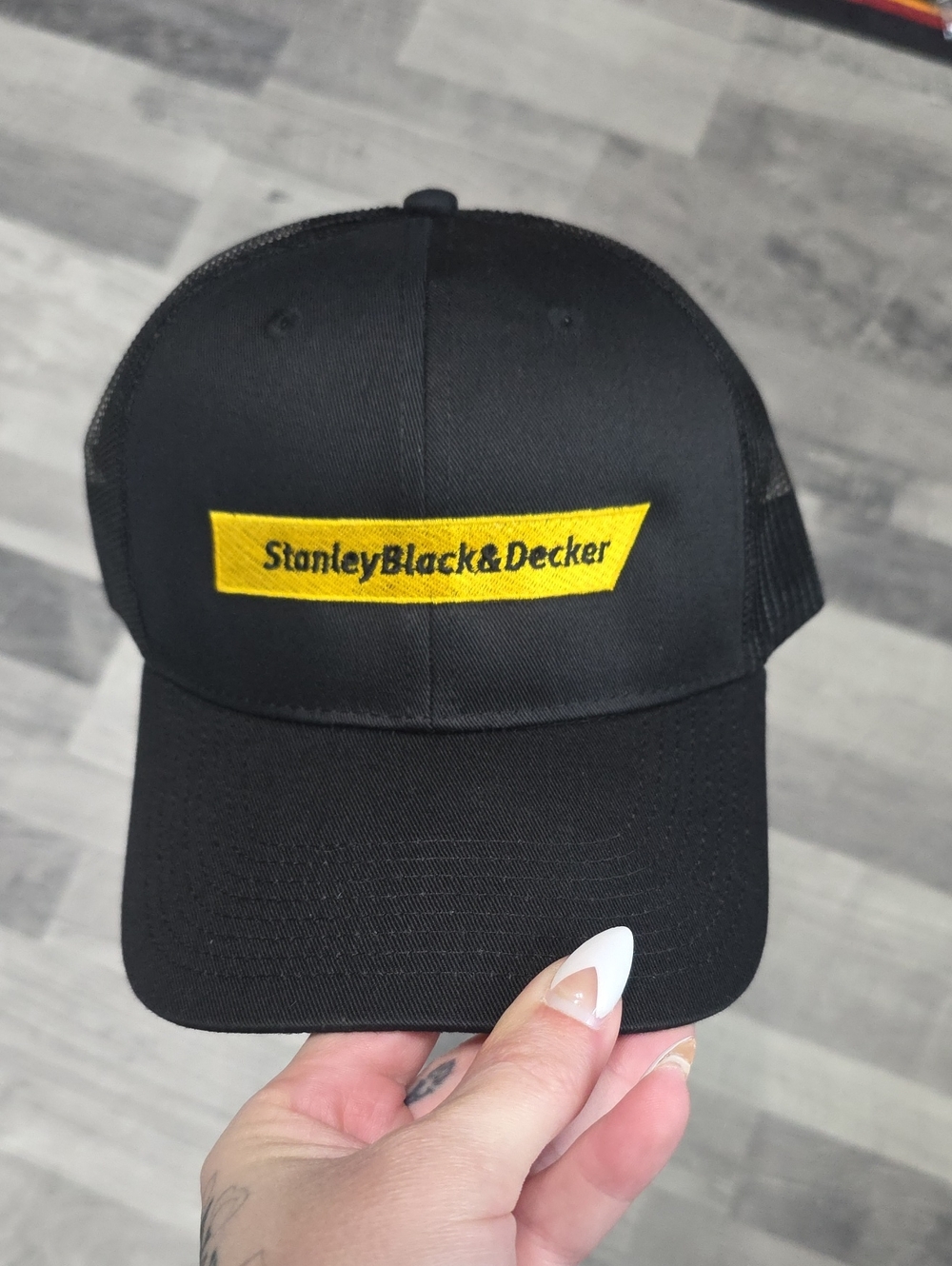 Stanley Black & Decker Black Logo Trucker Cap